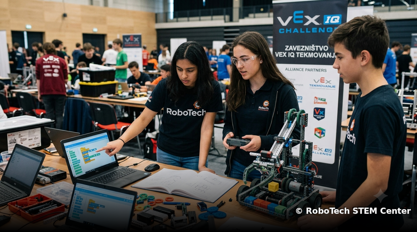 Več kot le roboti: Zakaj v RoboTechu ustvarjamo inženirje prihodnosti in kako naše VEX delavnice premikajo meje STEM izobraževanja