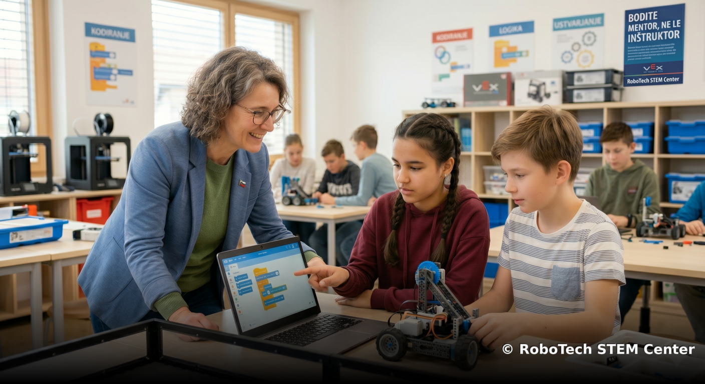 Bodite mentor, ne le inštruktor: Kako spremeniti dinamiko pri pouku robotike in STEM-a